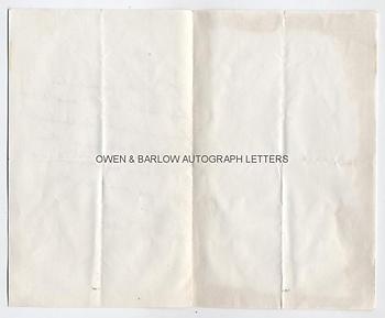 COLIN CAMPBELL (1792-1863) Autograph Letter