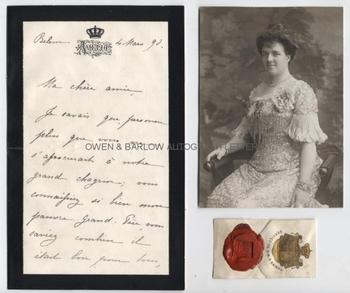 PRINCESS AMELIA (1865-1951) Autograph Letter Signed