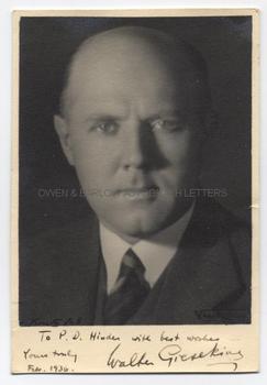 WALTER GIESEKING (1895-1956) Photograph Signed