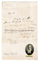 ADAM SEDGWICK (1785-1873) Autograph Letter Signed