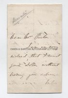 BENJAMIN DISRAELI (1804-1881) Autograph Letter Signed